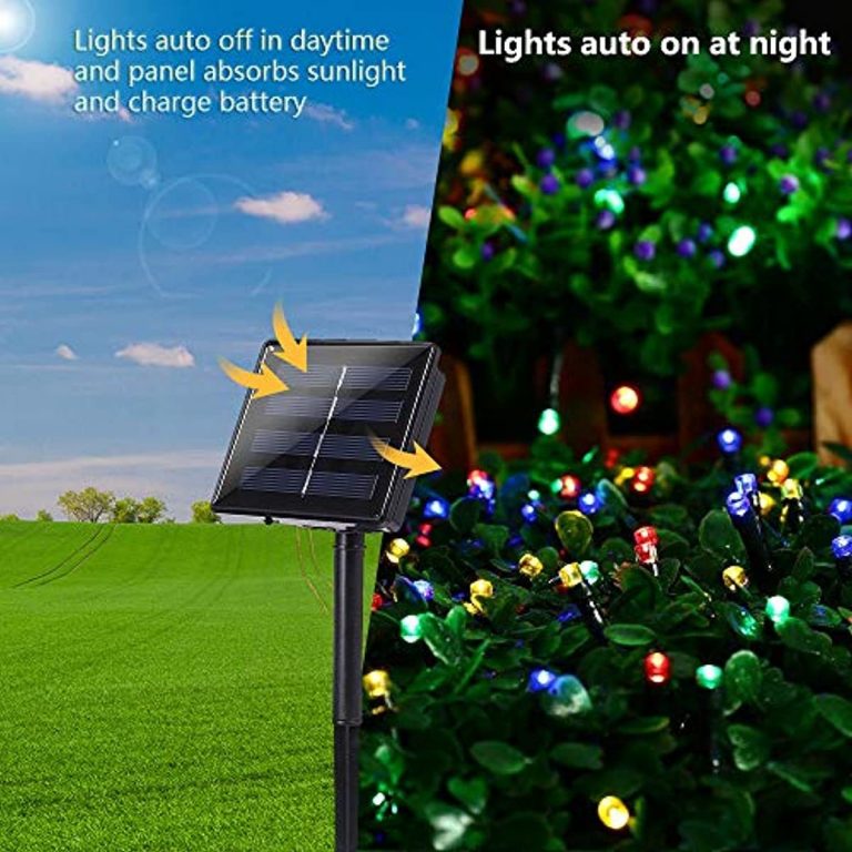 Joomer 2 Pack Solar Christmas Lights 72ft 200 LED 8 Modes Solar String ...